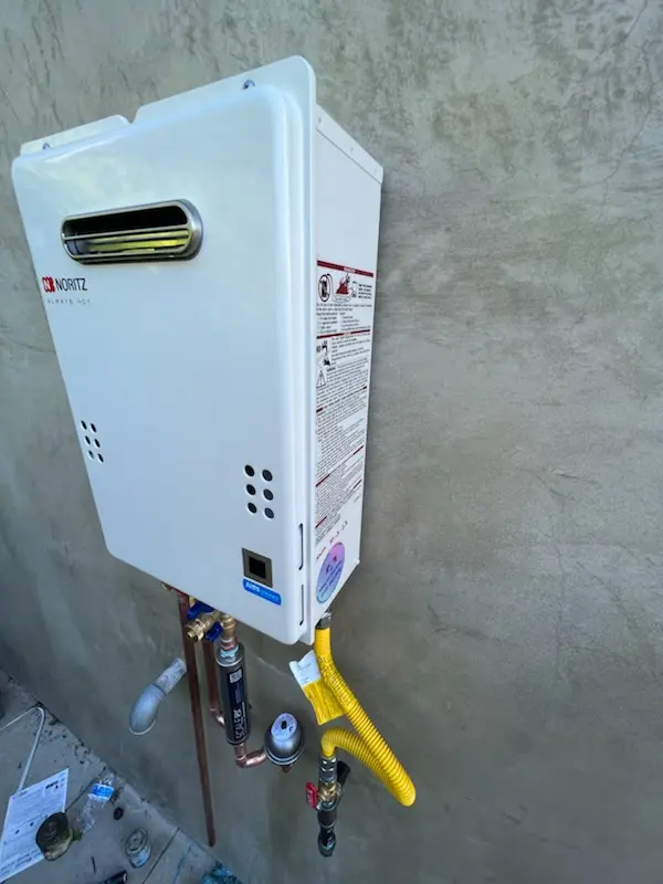 Tankless water heater installation for Liberty Hall homes